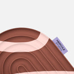 Mini tapis de sol pad de confort de la marque hercule studio modèle galé imprimé bari couleur choco packshot zoomé