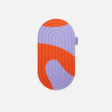 Mini tapis Galé Hercule Studio – pad de confort 3‑en‑1 imprimé rouge et violet (Axel) – soutien ergonomique pour genoux, coudes, fessiers, compatible Pilates Reformer, design français durable, vue dépliée