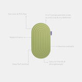 Mini tapis de sol pad de confort de la marque hercule studio modèle galé couleur pistache packshot déplié avec éléments de réassurance