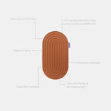 Mini tapis de sol pad de confort de la marque hercule studio modèle galé couleur terre cuite packshot déplié avec éléments de réassurance