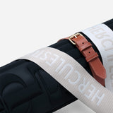 Sangle de transport pour tapis d'exercice modèle soca couleur beige et camel packshot zoom