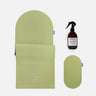 Set Essentiel avec Tapis de sport Archy de la marque Hercule Studio couleur Pistache et mini tapis de sport Galé couleur Pistache et spray parfumé assainissant énergisant photo packshot fond blanc