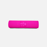 Hercule Studio x From Future Candy Pink cashmere sport mat, premium fuchsia pink fitness mat, soft and innovative material, rolled view