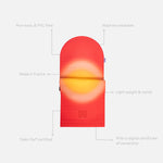 Tapis de sol pour le fitness le yoga et le pilates de la marque hercule studio modèle archy couleur summer packshot semi déplié avec éléments de réassurance