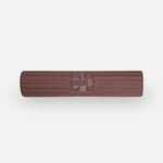 Hercule Studio x Thomas Lélu design sport mat, brown artistic fitness mat, compact format, rolled view
