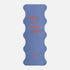 Hercule Studio Thomas Lélu quote yoga mat unrolled, blue background with red message, machine-washable suede, limited edition